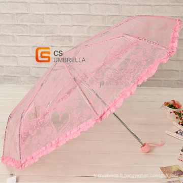 21 pouces étanche Poe plier parapluie de lacet (YS-T1005A)